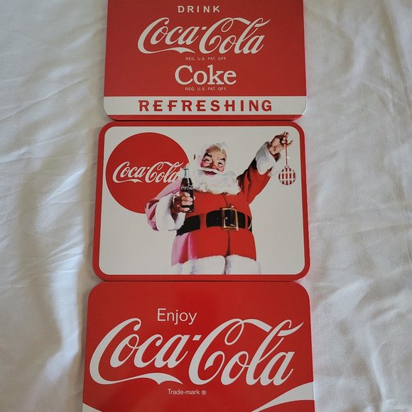Coca Cola Square Wall Art Signs (Set of 3) - Picture 1 of 5